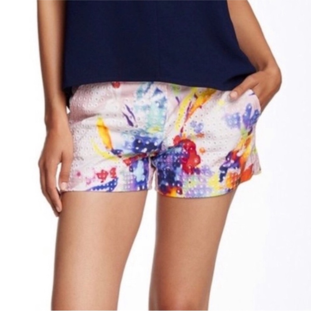 Trina Turk Corbin Eyelet Shorts EUC